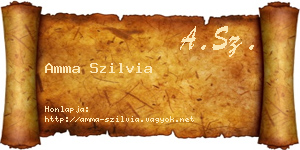 Amma Szilvia névjegykártya